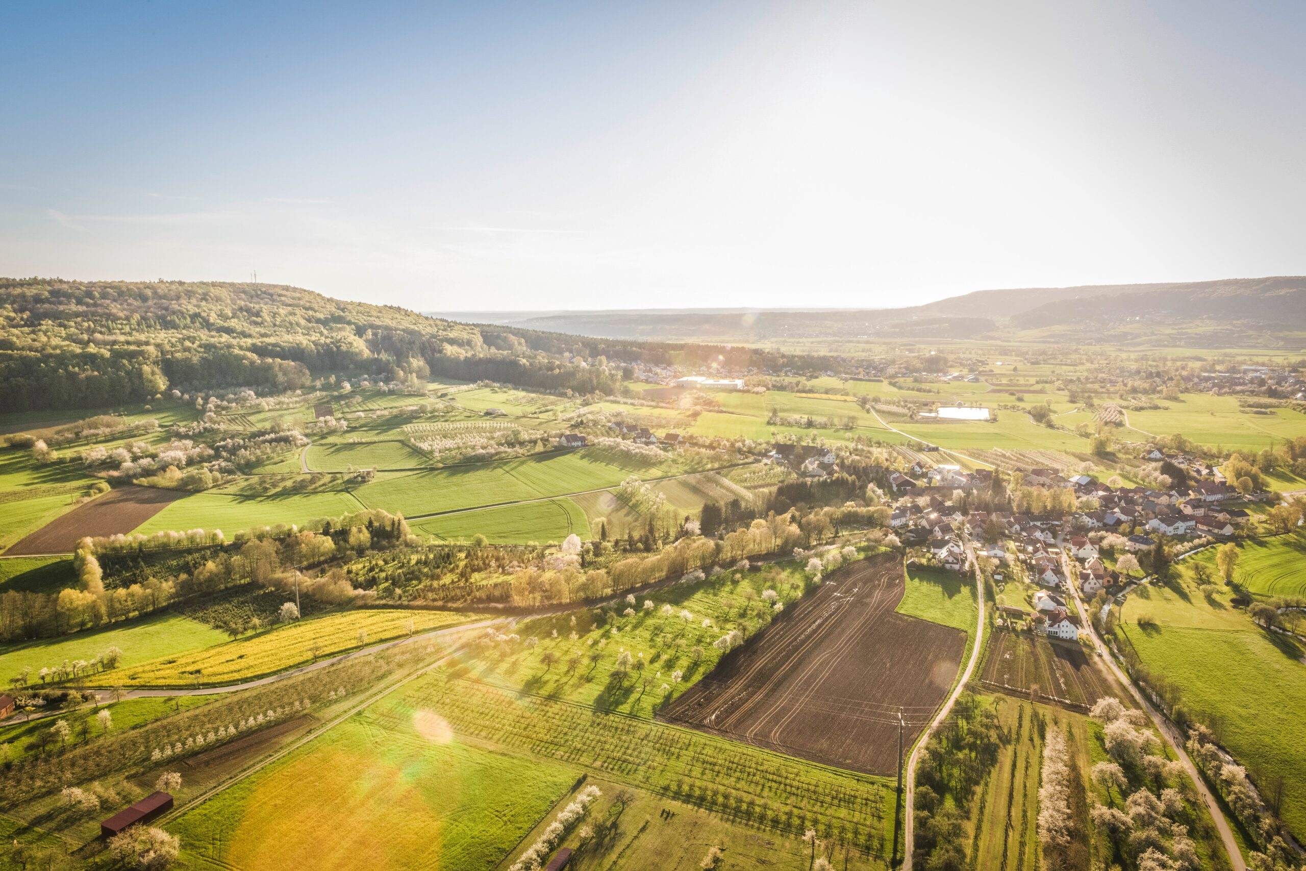 vue aérienne d'un village