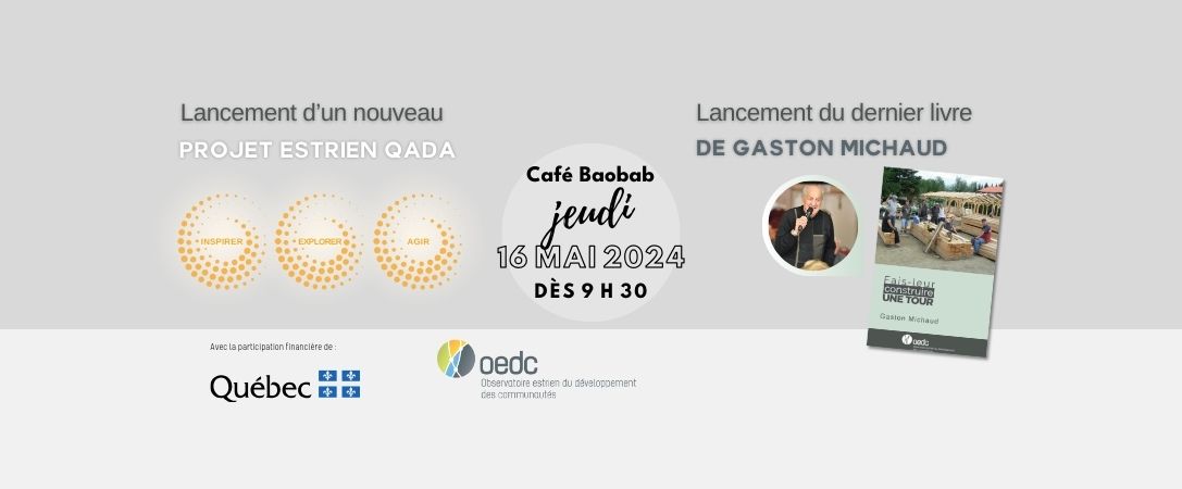 Lancement du livre de Gaston Michaud et du Projet QADA