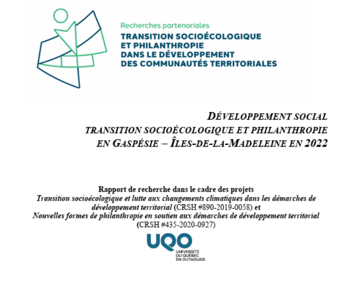 Développement social TSÉ et philanthropie